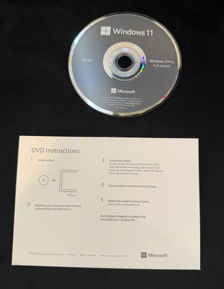 Win 11 Pro 64-Bit DVD+Genuine Microsoft License-Factory Sealed-Ships next day - Image 3 of 4