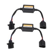  2PCS Car LED Headlight Canbus Decoder Anti Flicker Warning Error Harness 