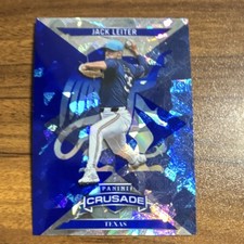 Panini Crusade 2025 Blue Cracked Ice Parallel Jack Leiter Texas Rangers #68