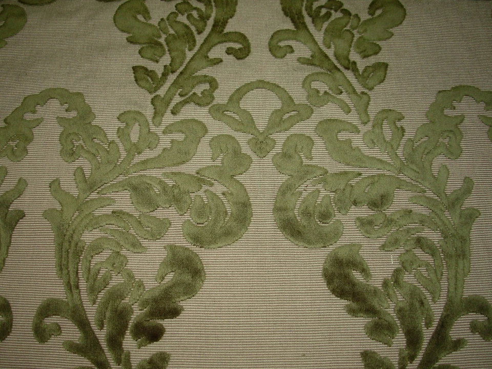 TELA DE TAPICERÍA VERDE CAZADOR FLORAL TERCIOPELO CORTE STROHEIM 10 YARDAS POR MENOS Foto 3 de 4