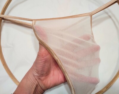 MEN'S G String Flat Front Thong DESIGN YOUR OWN Underwear VANILLA MIST