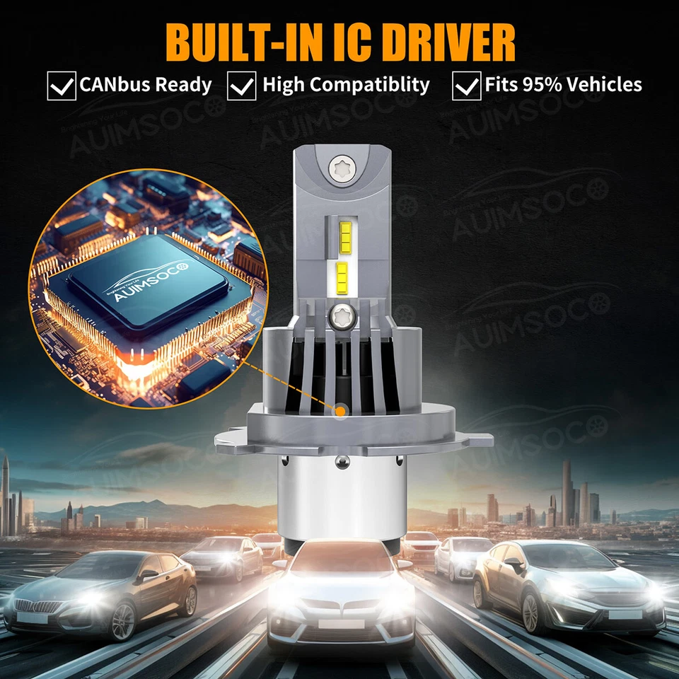 Faro LED alto bajo + bombillas antiniebla 6500 k para Suzuki Swift 2007-2017 4 piezas Foto 2 de 4