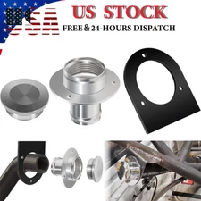 17-2530 Aluminum Fuel Tank Filler Neck, Gas Cap And Weld-On Steel Bracket 2"Hose