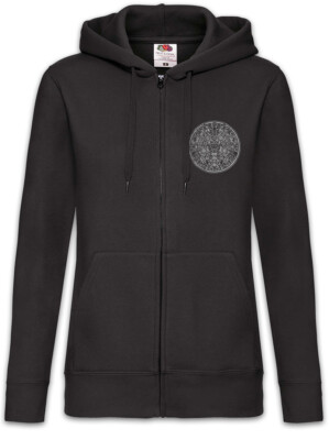 Aztec Mandala Damen Zipper Hoodie Indians American Mayans Maya Calendar Mexiko