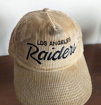 Vtg Rare 90s Raiders Hat Sports Specialties Script Corduroy Vtg Rare 90s Raiders Hat Sports Specialties Script Corduroy