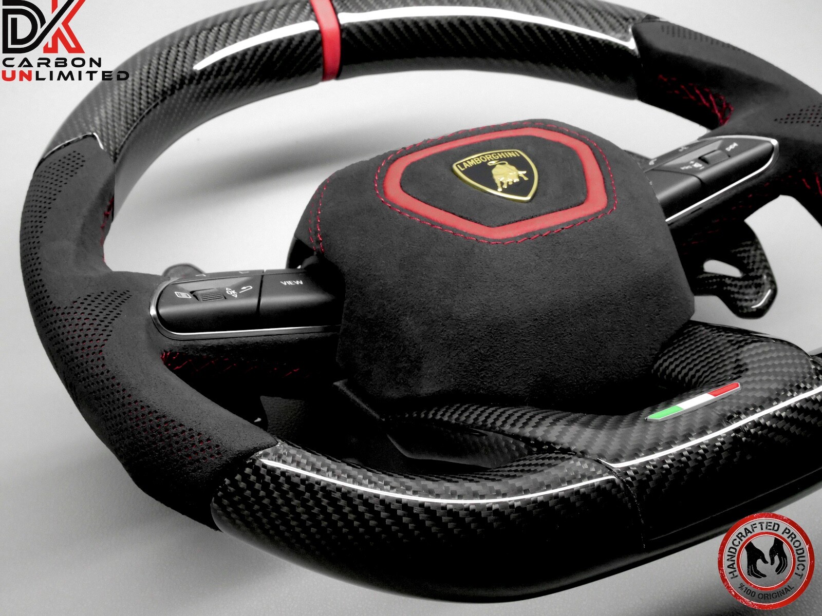 Lamborghini Urus Performante S Red Ring Alcantara Carbon Fiber Steering Wheel