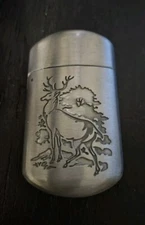 Philip Morris Cigarettes Portable Metal Litter Device/Pocket Ashtray Deer NIB