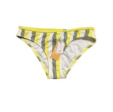 Women's Medium Coverage Hipster Bikini Bottom - Kona Sol Yellow Stripe, XS 0-2