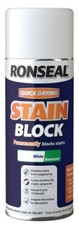 Ronseal Stain Block, 400ml Aerosol White Quick Drying permanently Blocks Stains
