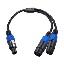 0.5 Meter Speakon Speaker Cable, 22AWG Speakon Splitter, Speakon with Twist L...