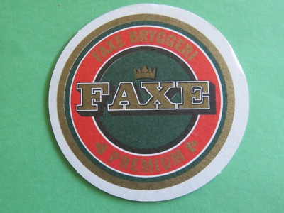 Beer Collectible Coaster ~ ROYAL UNIBREW Faxe Premium Lager ~ Bryggeri, DENMARK 