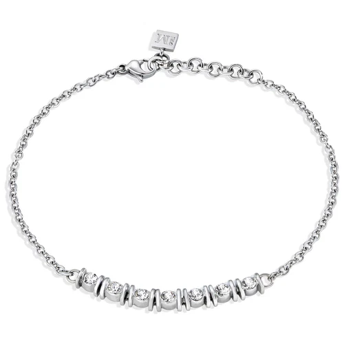 Morellato Men's Bracelet with White Zirconia Model Style, Adjustable 19cm, 21cm