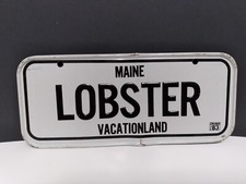 Cereal Premium "Maine Lobster " Vintage Minature Bike License Plate 1983