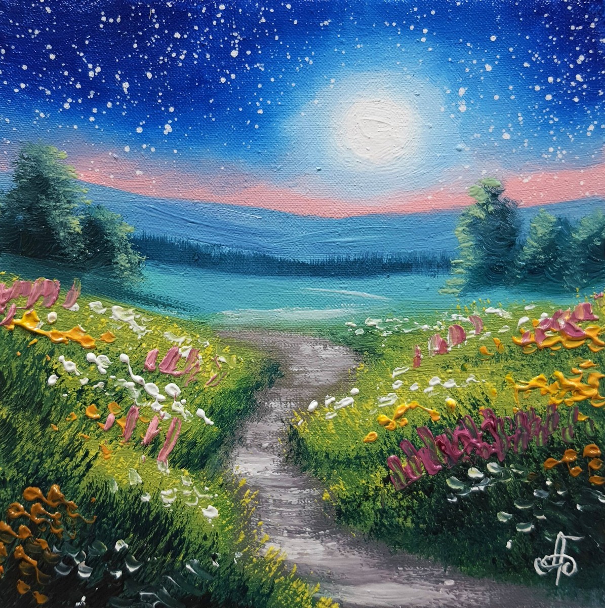 Ukrainian Artist Original Summer Landscape Oil Painting Home Decor