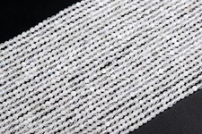 2MM Genuine Natural Rainbow Moonstone Grade A+ Faceted Round Loose Beads 15.5"