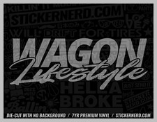 Wagon Lifestyle Sticker - Vinyl Car Decals - Window Decal Jdm Kdm Cars Stickers