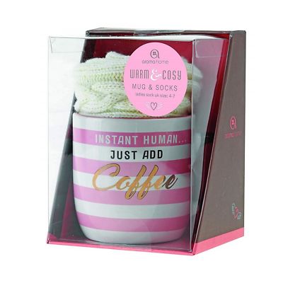 Aroma Home Warm & Cosy ''Instant Human'' Tasse & Socken Set