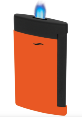 S.T. Dupont Slim 7 Lighter, Fluo Orange with Black Accents, 027769