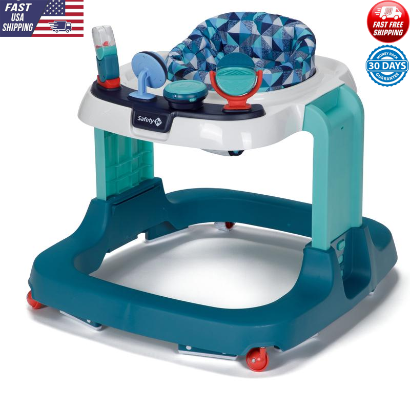 Developmental Baby Walker Adjustable Height Interactive Toys Music Foldable New