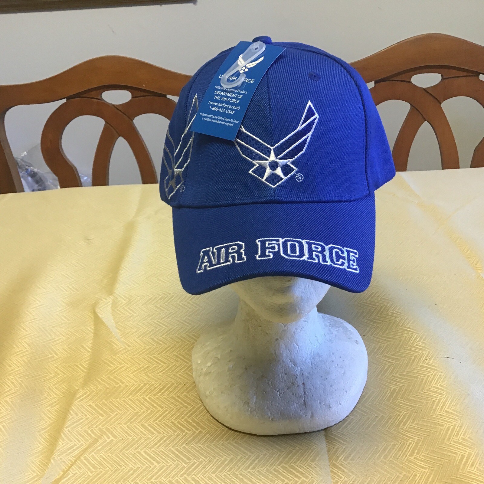 USAF Air Force Adjustable Blue Hat Cap Military Style-image