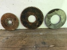 Lot 3 Vintage Large Rusty Sprocket Gear Industrial Design Steampunk Wall Art