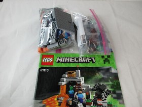 Lego Minecraft The Cave 21113 100% Complete Build W/ Instructions All Minifigs