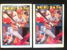 MLB - 1988 Topps Baseball Terry Francona Miscut Error & Base