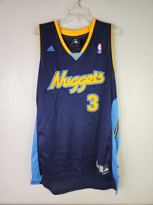 100% Authentic Allen Iverson Adidas Nuggets Swingman Jersey Size