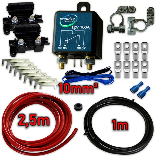 Batterie Trennrelais 12V 200A Stark - Für Auto, Wohnwagen & Motorrad *KFZ Relais*