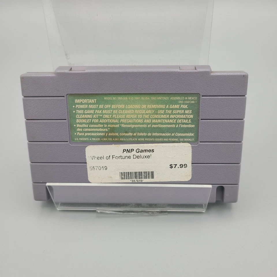 Wheel of Fortune -- Deluxe Edition (Super Nintendo Entertainment System, 1993) - Image 2 of 2