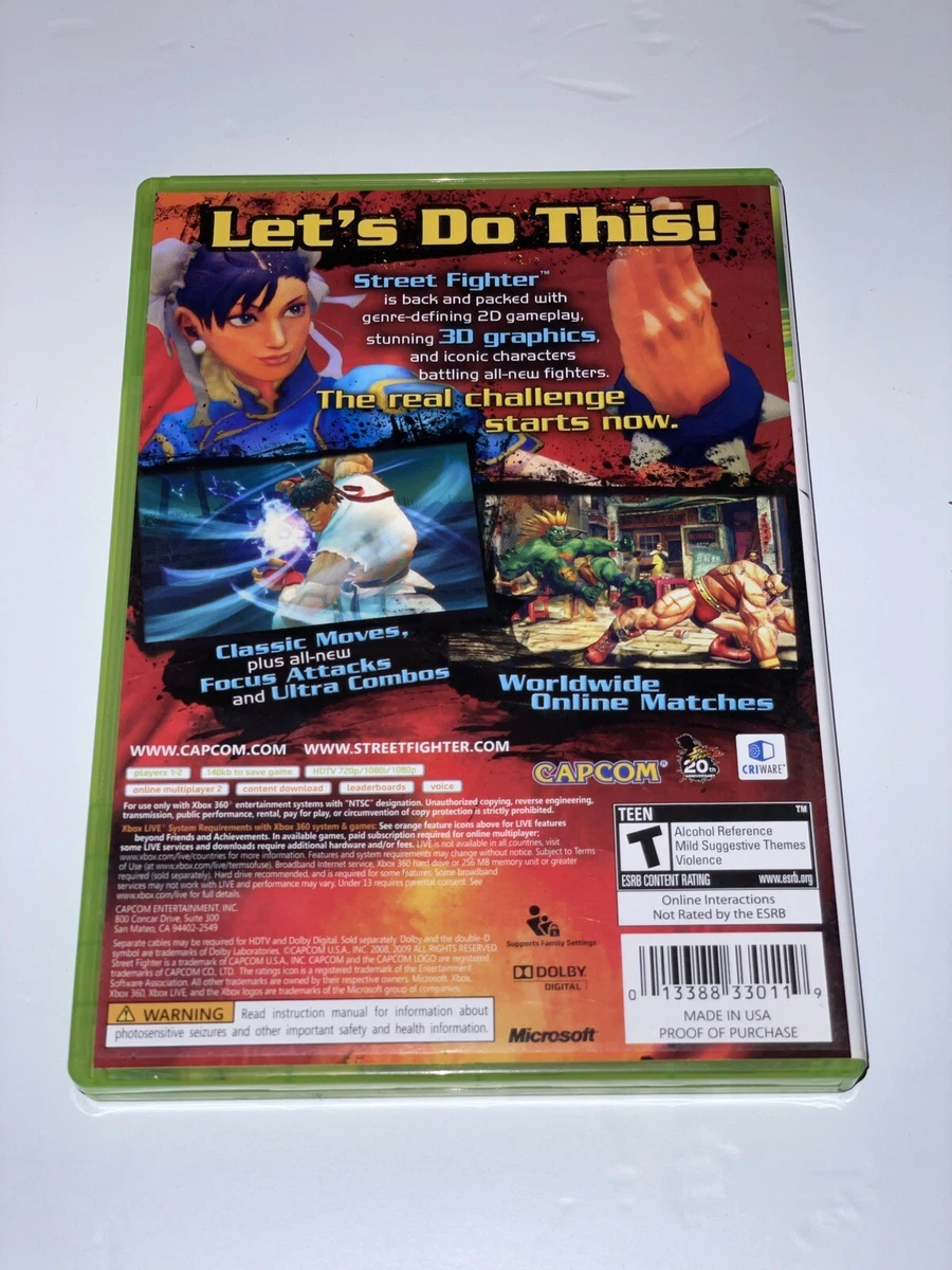 Street Fighter IV Xbox 360 Ultra Rare Cover CAPCOM