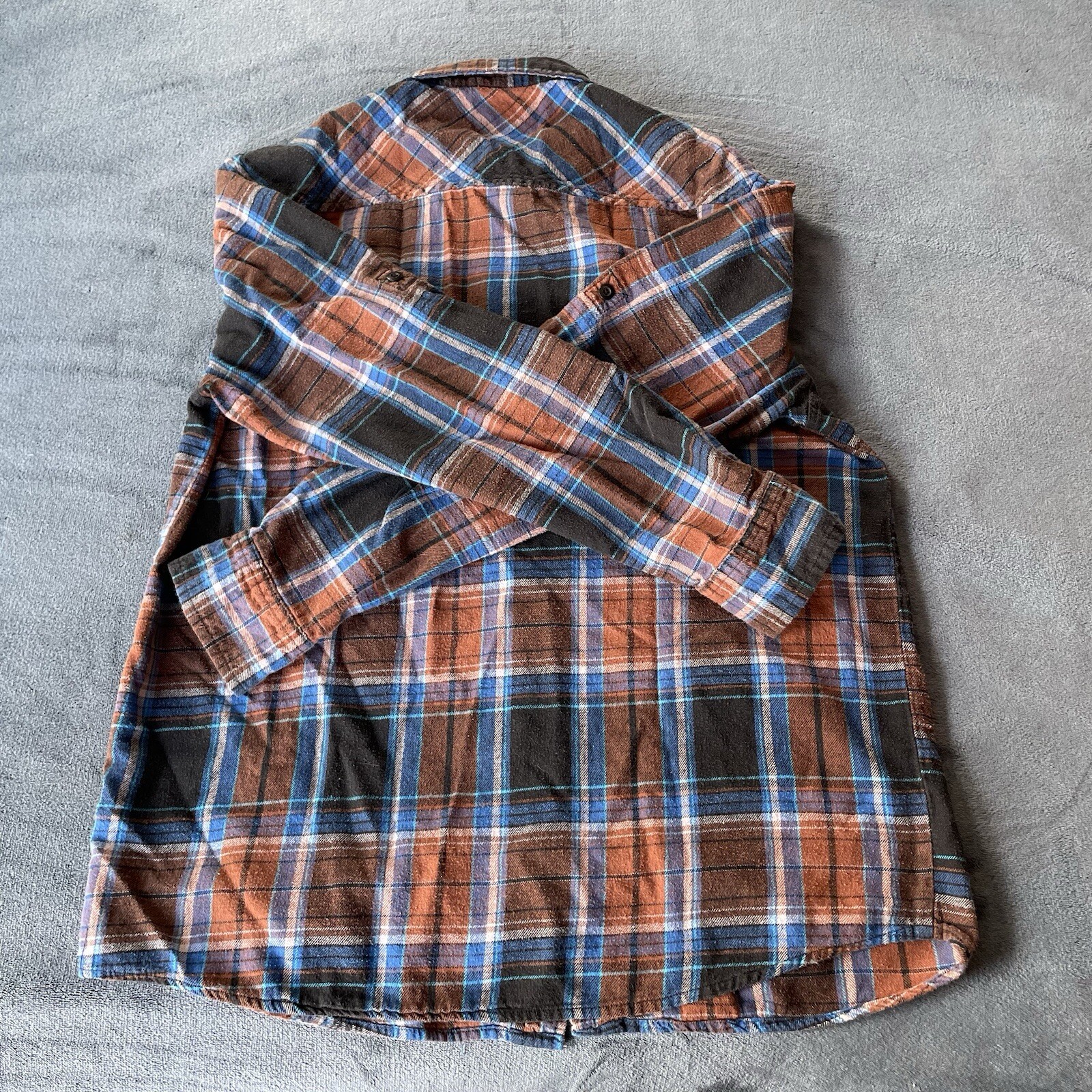 Elixir Long Sleeve Button Up Multicolor Plaid Col… - image 14