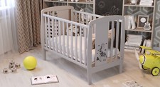 Baby Cot with a mattress. Beautifully designed, wooden, made eco friendly.