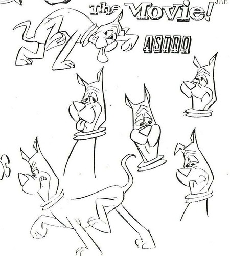Supersónicos: ¡La película! 1989 copia de estudio de producción Astro Jetson página de hoja de modelo - Imagen 3 de 4