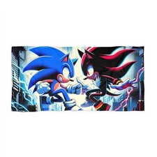 Sonic Shadow Beach Towel Kids Gym  Pool Towel, Game Themed Towel Gamer Gifts