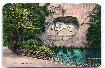 S03-2212, LUZERN, LOWENDENKMAL, * 1910S POSTCARD