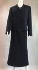 Dressbarn Travis Ayers Skirt Suit Women 12 Blue 3pc Shirt Sweater Blazer Career — photo 1