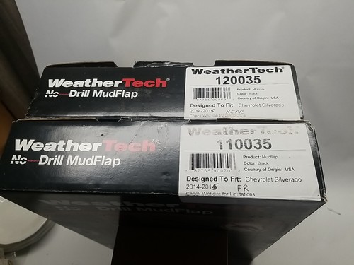 WeatherTech No-Drill MudFlaps Chevy Silverado 110035 Front 120035 Rear 2014-15 - Picture 5 of 10