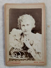 Cabinet Card Effie Shannon 1890's Actress Newsboy Red Indian Tobacco Card