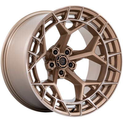 20x9 +1 Fuel 1PC FC873 Charger 5x5.0 Platinum Bronze Wheels (Set of 4)