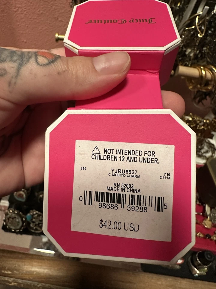 Juicy Couture Charm Mojito Lima Coctel Vaso Pajita Foto 3 de 4