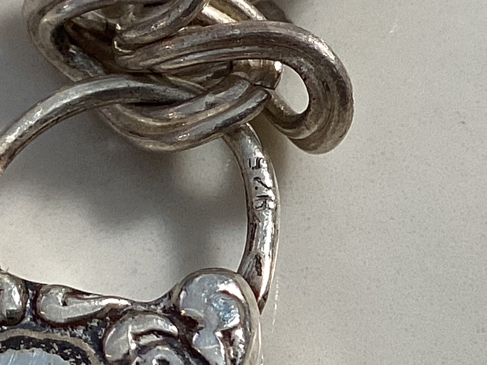 AUTHENTIC SIGNED STERLING SILVER HEART CHARM BRAC… - image 12