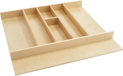 Trim-To-Fit Shallow Drawer Organizer for Kitchen Utensils, Cutlery Cabinet Stora