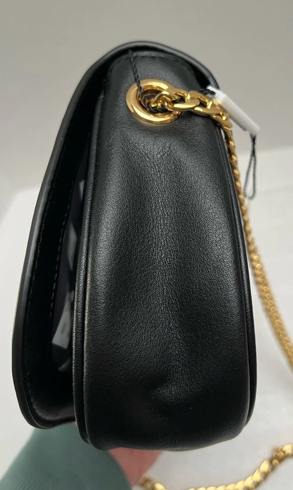 NWT Marc Jacob’s Black Leather Crossbody Handbag 6 X 8 X 2 Chain Strap 23”  - Image 2 of 4