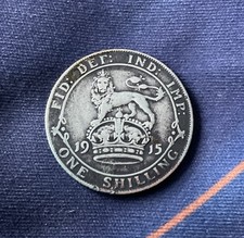 1915 King George V Silver 0.925 ONE SHILLING