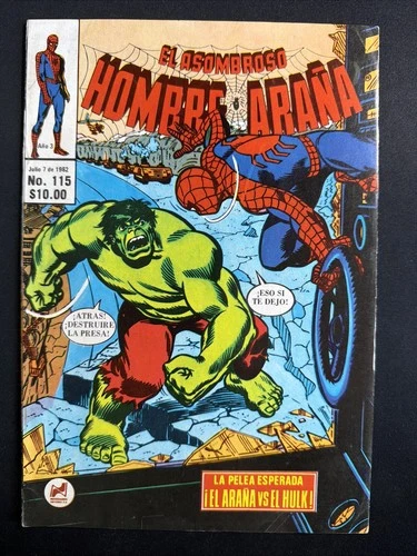 Hombre Arana #115 1982 Spider-Man Comic In Spanish Mexico Foreign U.S. Seller VG