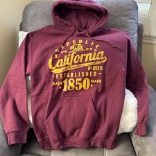 Maroon hoodie sweater with a front pocket Size Small Women's