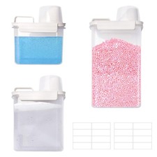 3 Pièces Distributeur Lessive Liquide Hermétique 2,5 L 1,8L 1,3L Rangement