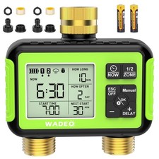 2 Zone Auto Sprinkler Timer with Brass Inlet ...