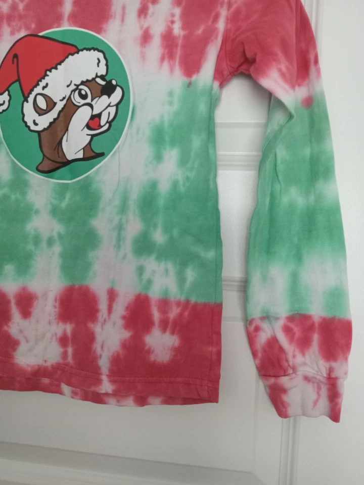 Corante Buc-ees Youth Natal tamanho extra pequeno manga longa 100% algodão - Imagem 3 de 4